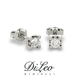 DI LEO Orecchini con diamanti ct compl. 0,10 oro bianco 18 KT Daydream10/03