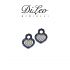 DI LEO Orecchini con diamanti ct compl. 0,14 oro bianco 18 KT e zaffiro Daydream65/01