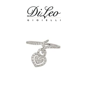 DI LEO Anello con diamanti ct compl. 0,51 oro bianco 18 KT Daydream66/04