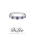 DI LEO Anello Fedina con zaffiro con diamanti ct compl. 0,04Daydream70/01