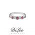 DI LEO Anello Fedina con rubino con diamanti ct compl. 0,04 Daydream70/02