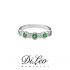 DI LEO Anello Fedina con smeraldi con diamanti ct compl. 0,04 Daydream70/03
