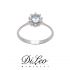 DI LEO Anello con diamanti ct compl. 0,18 e Acquamarina 0,43 oro bianco 18 KT Daydream75/02