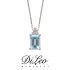 DI LEO Girocollo con Acquamarina ct 1,10 e diamanti ct compl 0,03 oro bianco 18 KT Daydream83/03