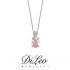 DI LEO Girocollo con Morganite ct 0,40 e diamanti ct compl. 0,03 oro bianco 18 KT Daydream86/01