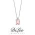 DI LEO Girocollo con Morganite ct 0,50 e diamanti ct compl. 0,03 oro bianco 18 KT Daydream86/03