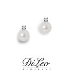 DI LEO Orecchini con perla mm 7,5-8 oro bianco 18 KT Daydream90/02