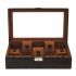 Scatola porta orologi 10 posti marrone 609701