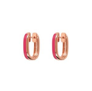 BRONZALLURE Orecchini Ovali Smaltati WSBZ02122.FUCHSIA