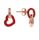 BRONZALLURE Orecchini Pendenti Con Doppio Elemento Smaltato Cuore e Maglia Ovale WSBZ02298.RED