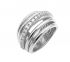 LABRIORO Anello LIFE in argento 925 rodiato con zirconi bianchi 1028/B