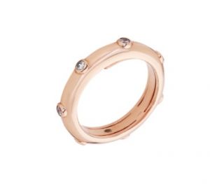 LABRIORO Anello EASY CHIC in argento 925 con placcatura in oro rosa e zirconi bianchi 1030/R