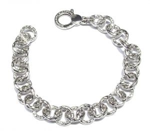 GIOVANNI RASPINI Bracciale Maglia Martellata Grande, 23 cm 11606L