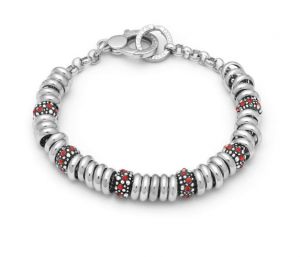 GIOVANNI RASPINI Bracciale Beads Crystal Rosso, 20 cm 11986