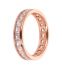 BRONZALLURE Anello Veretta con Cubic Zirconia Quadrate Taglio Princess WSBZ02265.WR-14