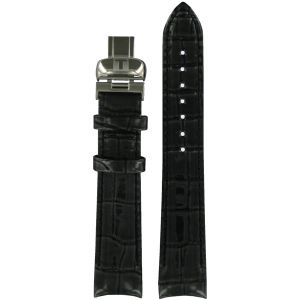 TISSOT Cinturino pelle nero con fibbia T600031398