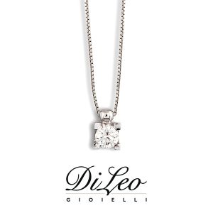 DI LEO Girocollo con diamanti ct compl. 0,10 oro bianco 18 KT Daydream08/05