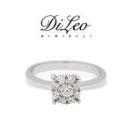 DI LEO Anello con diamanti ct compl. 0,07 oro bianco 18 KT Daydream21/03