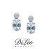 DI LEO Orecchini con diamanti ct compl. 0,06 e Acquamarina Ct compl.1,26 oro bianco 18 KT Daydream81/02