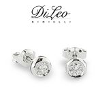 DI LEO Orecchini Punto luce con diamanti ct compl. 0,08 oro bianco 18 KT Daydream01/03