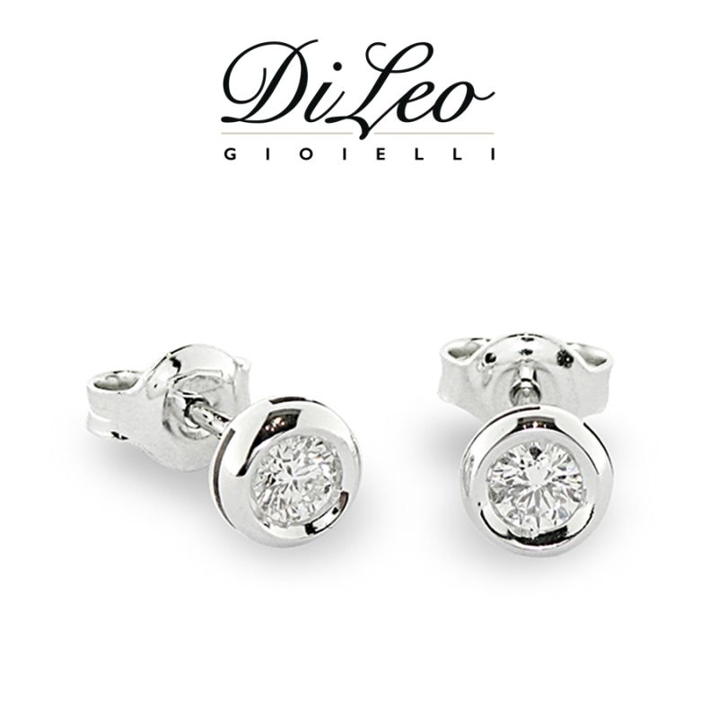 Orecchini punto luce in on sale oro bianco