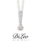 DI LEO Girocollo Punto luce con diamanti ct compl. 0,05 oro bianco 18 KT Daydream04/02