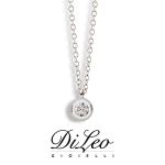 DI LEO Girocollo Punto luce con diamanti ct compl. 0,07 oro bianco 18 KT Daydream05/03