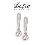 DI LEO Orecchini Punto luce con diamanti ct compl. 0,06 oro bianco 18 KT Daydream06/01