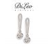 DI LEO Orecchini Punto luce con diamanti ct compl. 0,06 oro bianco 18 KT Daydream06/01
