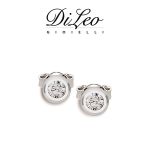 DI LEO Orecchini Punto luce con diamanti ct compl. 0,06 oro bianco 18 KT Daydream07/01