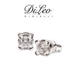 DI LEO Orecchini Punto luce con diamanti ct compl. 0,12 oro bianco 18 KT Daydream12/01