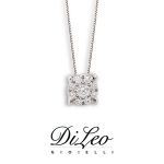 DI LEO Girocollo con diamanti ct compl. 0,07 oro bianco 18 KT Daydream19/03