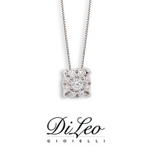 DI LEO Girocollo con diamanti ct compl. 0,07 oro bianco 18 KT Daydream19/03