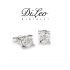 DI LEO Orecchini illusione con diamanti ct compl. 0,06 oro bianco 18 KT Daydream23/03