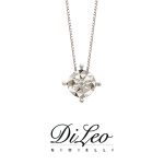 DI LEO Girocollo illusione con diamanti ct compl. 0,02 oro bianco 18 KT Daydream24/02