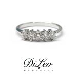 DI LEO Anello Fedina con diamanti ct compl. 0,12 oro bianco 18 KT Daydream28/02