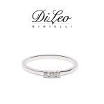 DI LEO Anello Trilogy con diamanti ct compl. 0,07 oro bianco 18 KT Daydream29/01