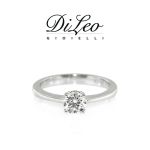 DI LEO Anello Solitario con diamanti ct compl. 0,05 oro bianco 18 KT Daydream34/01