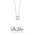DI LEO Girocollo Lucchetto con diamanti ct compl. 0,03 oro bianco 18 KT Daydream35/03