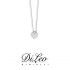 DI LEO Girocollo Cuore maglia con diamanti ct compl. 0,01 oro bianco 18 KT Daydream35/04