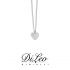 DI LEO Girocollo Cuore con diamanti ct compl. 0,02 oro bianco 18 KT Daydream35/05