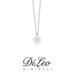 DI LEO Girocollo Fiore con diamanti ct compl. 0,02 oro bianco 18 KT Daydream36/03