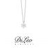 DI LEO Girocollo Fiore con diamanti ct compl. 0,02 oro bianco 18 KT Daydream36/03