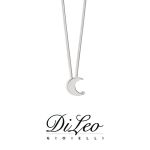 DI LEO Girocollo Luna con diamanti ct compl. 0,01 oro bianco 18 KT Daydream36/04