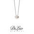DI LEO Girocollo Quadrifoglio con diamanti ct compl. 0,05 oro bianco 18 KT Daydream36/05
