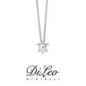 DI LEO Girocollo Tartaruga con diamanti ct compl. 0,01 oro bianco 18 KT Daydream37/03