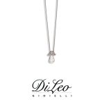 DI LEO Girocollo Ciuccio con diamanti ct compl. 0,02 oro bianco 18 KT Daydream37/05