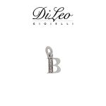 DI LEO Girocollo lettera B con diamanti ct compl. 0,02 oro bianco 18 KT Daydream39/02