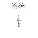 DI LEO Girocollo lettera F con diamanti ct compl. 0,02 oro bianco 18 KT Daydream39/06