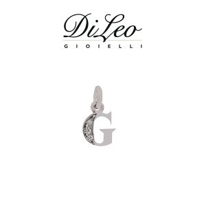 DI LEO Girocollo lettera G con diamanti ct compl. 0,02 oro bianco 18 KT Daydream39/07